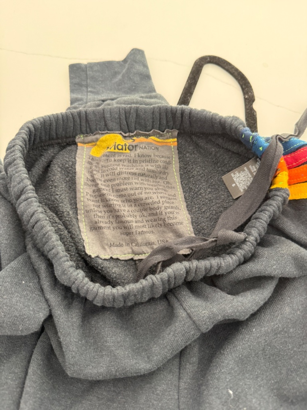 Aviator Nation Grey 5 Strip Full Zip Hoodie with Matching Sweatpants S - Picture 9 of 9